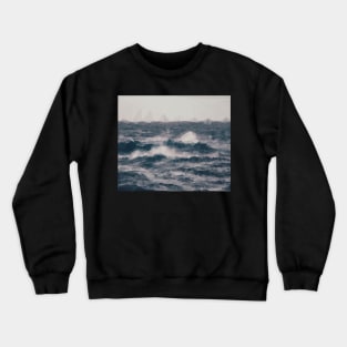 Stormy Seas Cool Ocean Waves Abstract Gift Design Crewneck Sweatshirt